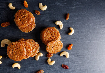 Homemade almond snaps.
