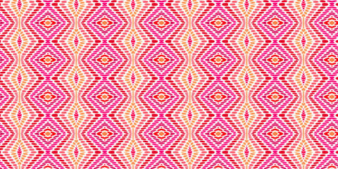 seamless pattern of red, orange and red oval dots for background. fabric design, ethnic  seamless pattern