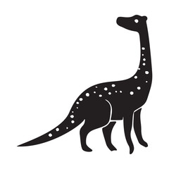 Cute dinosaur vector motif for kids. Hand drawn childlish paleo reptile illustration for quirky art. 