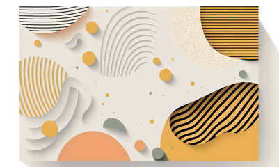 abstract background with neomorphism shapes, 3d shapes, modern flat and minimalist design.