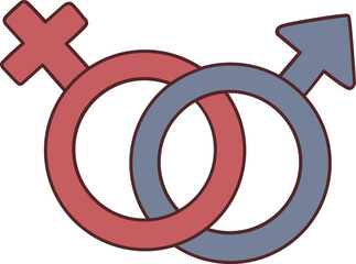 Female and male symbol icons