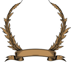 golden laurel wreath