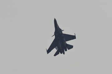 Military aircraft performing at Langkawi Airport