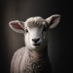 Obraz premium Spring Lamb-Baby Sheep Portrait 