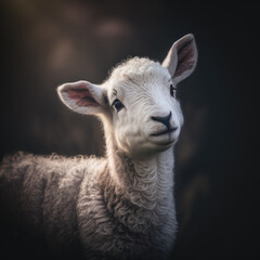 Obraz premium Spring Lamb-Baby Sheep Portrait 