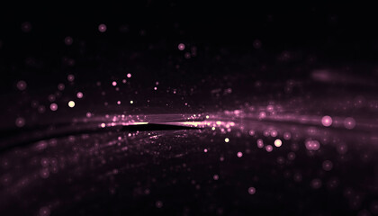 Fototapeta na wymiar shiny purple particles with light streak