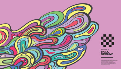 Obraz na płótnie Canvas Colorful abstract doodle background vector art