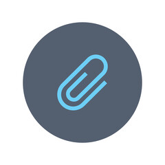 Attachment icon, Flat vector illustration for web and mobile interface, EPS 10