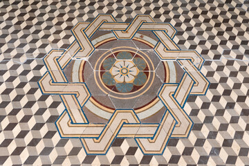 Ancient hydraulic tile floor mosaic.