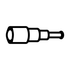 binoculars simple line art vector illustration

