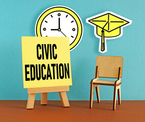 Civic education is shown using the text