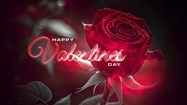 Valentine's Day Motion Typography with Rose