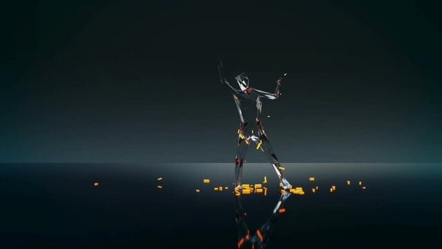 Party Dancer 3D Animation With Alpha Video
