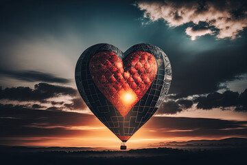 Fototapeta premium Valentines Day Heart Balloon