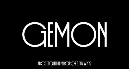 GEMON, modern geometric circular font with rounded edges