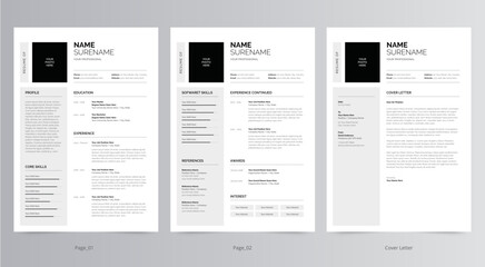 Resume Template, Professional Modern Resume Template, CV Template