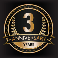 Gradient vector 3 year anniversary and anniversary