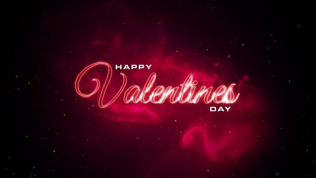 Valentine's Day Motion Typography, Add Lighten Mode to blend into video background. 