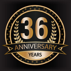 Gradient vector 36 year anniversary and anniversary