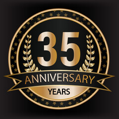 Gradient vector 35 year anniversary and anniversary