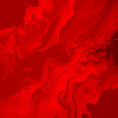 Abstract fluid art background red and coral colors. Liquid marble. red Alcohol ink backdrop with waves pattern and marble background. red marble.