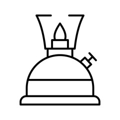 Cooking stove icon. Camping gas stove. Pictogram isolated on white background.