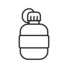 Survival water flask icon. Hunting flask. Military water bottle army flask.