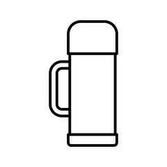 Vacuum thermos flask icon. Pictogram isolated on white background.