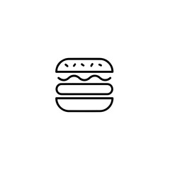 burger line art vector illustration