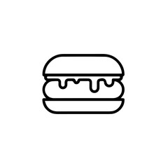 burger line art vector illustration