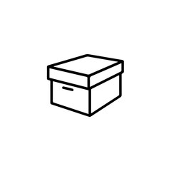 cardboard vector line art illustration