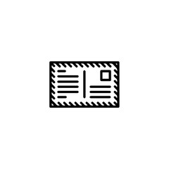simple line art address icon