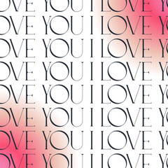 Vector Happy Valentine's Day greeting card in gradient colors with hearts. Modern y2k aesthetic printable quirky love typography design. Soft red pink feminine feel. Aura heart print