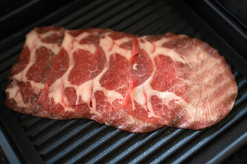 Beef tongue (ox tongue) high quality for grill (barbecue or yakiniku). Gyutan yaki