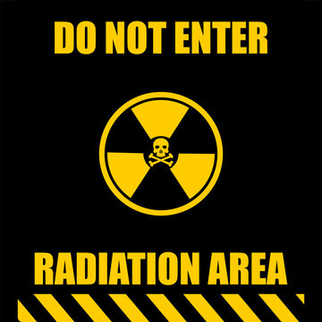 Do Not Enter, Radiation Area, sign vector
