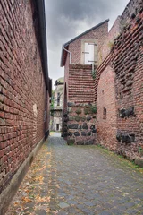 Poster Zons Gasse zur alten Mühle mit Stadtmauer © P. M. Ebel