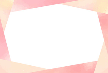 春　水彩　ピンク　フレーム　枠