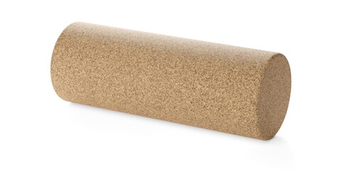 Fascia or trigger point massage cork roll for fascia or muscle relief treatment over white background