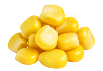 Delicious corn seeds cut out