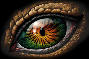 Dragon's eye of Komodo. Generative AI