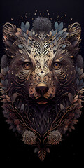 Fototapeta premium Fantasy Face Illustration