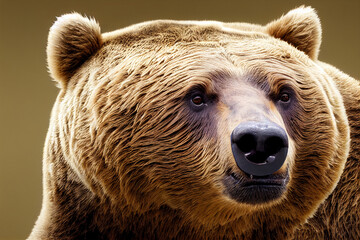 Obraz premium Illustrative image of a brown bear