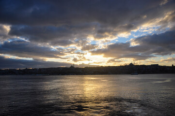 sunset over the sea