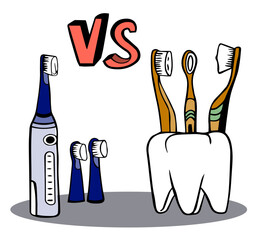 oral and dental hygiene. Dental Cleaning Tools - Electric toothbrush vs bamboo toothbrush. World Oral Health Day. Oral Cancer Awareness Month. awareness of oral health issues.
