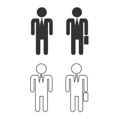Businessman icon. Management men set vector ilustration
