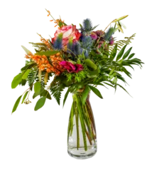 Fototapeten Isolated flower arrangement in a glass vase © manfredxy