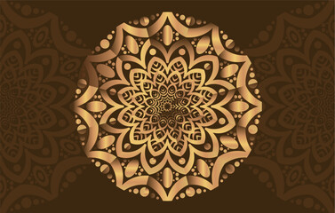 Luxury mandala background with golden arabesque pattern arabic islamic east style.decorative mandala for print, poster, cover, brochure, flyer, banner.