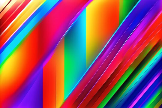 Abstract Rainbow Background, Generative AI Illustration