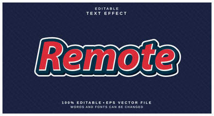 Editable text style effect - Remote text style theme.