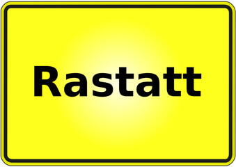 Stadteingangsschild Deutschland Stadt Rastatt